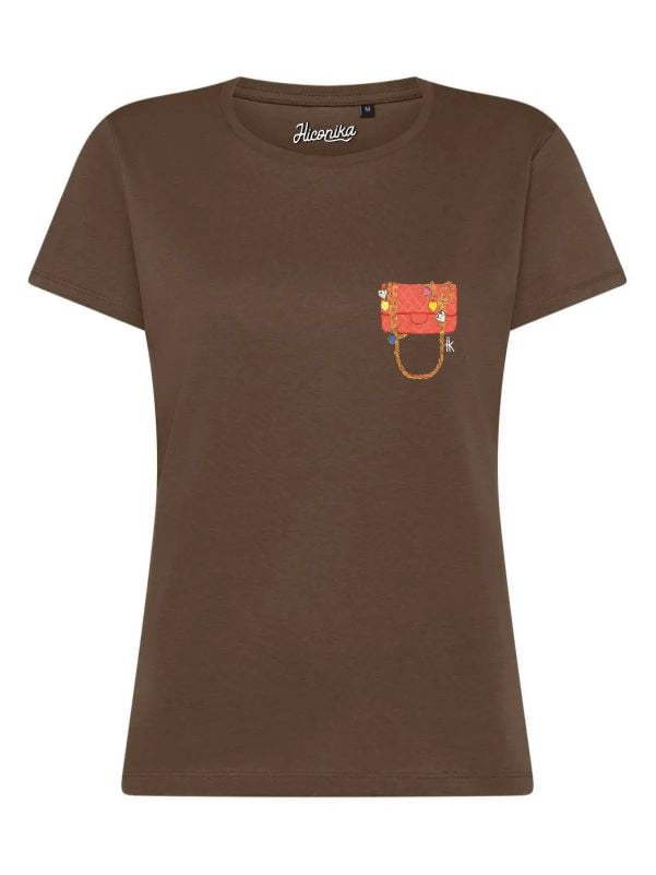 T-Shirt donna Lady 2.0 con una borsa lato cuore – TW081 - immagine 3