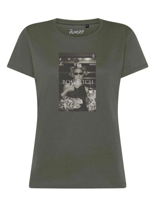 T-Shirt donna Lady 2.0 con una ragazza e la scritta “boss bitch” – TW084 - immagine 3