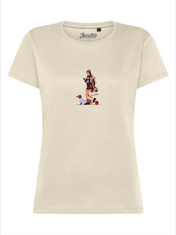 T-Shirt donna Lady 2.0 con una ragazza e un cane – TW082 - immagine 3