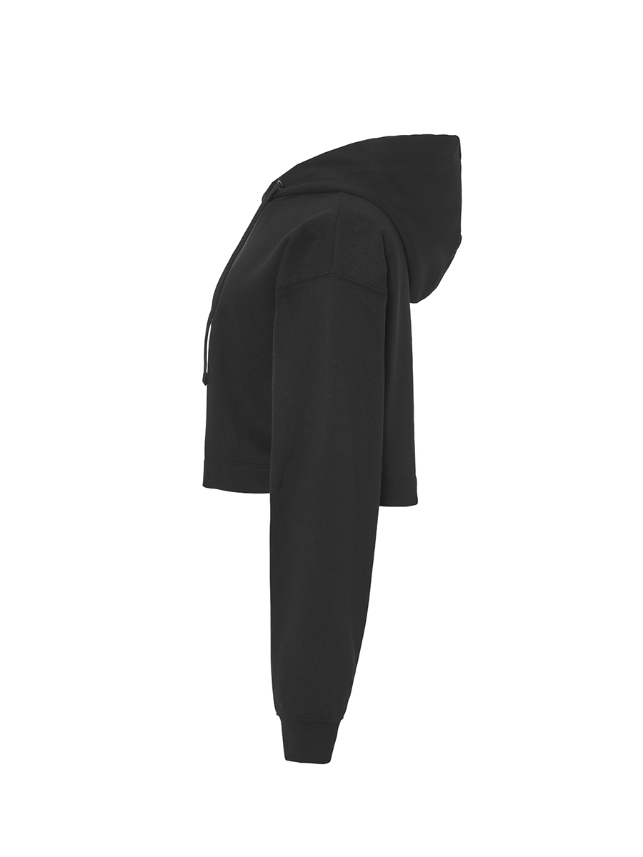 Felpa donna pesante cropped Bloom Black - BLOOM01 - immagine 2